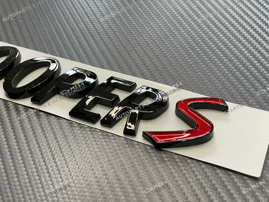 Mesh Autoparts & Accessories Gloss Black Mini Cooper S Badge Emblem
