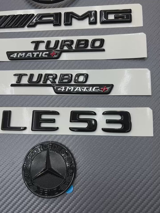 Gloss Black GLE53 AMG Emblem For Mercedes W167